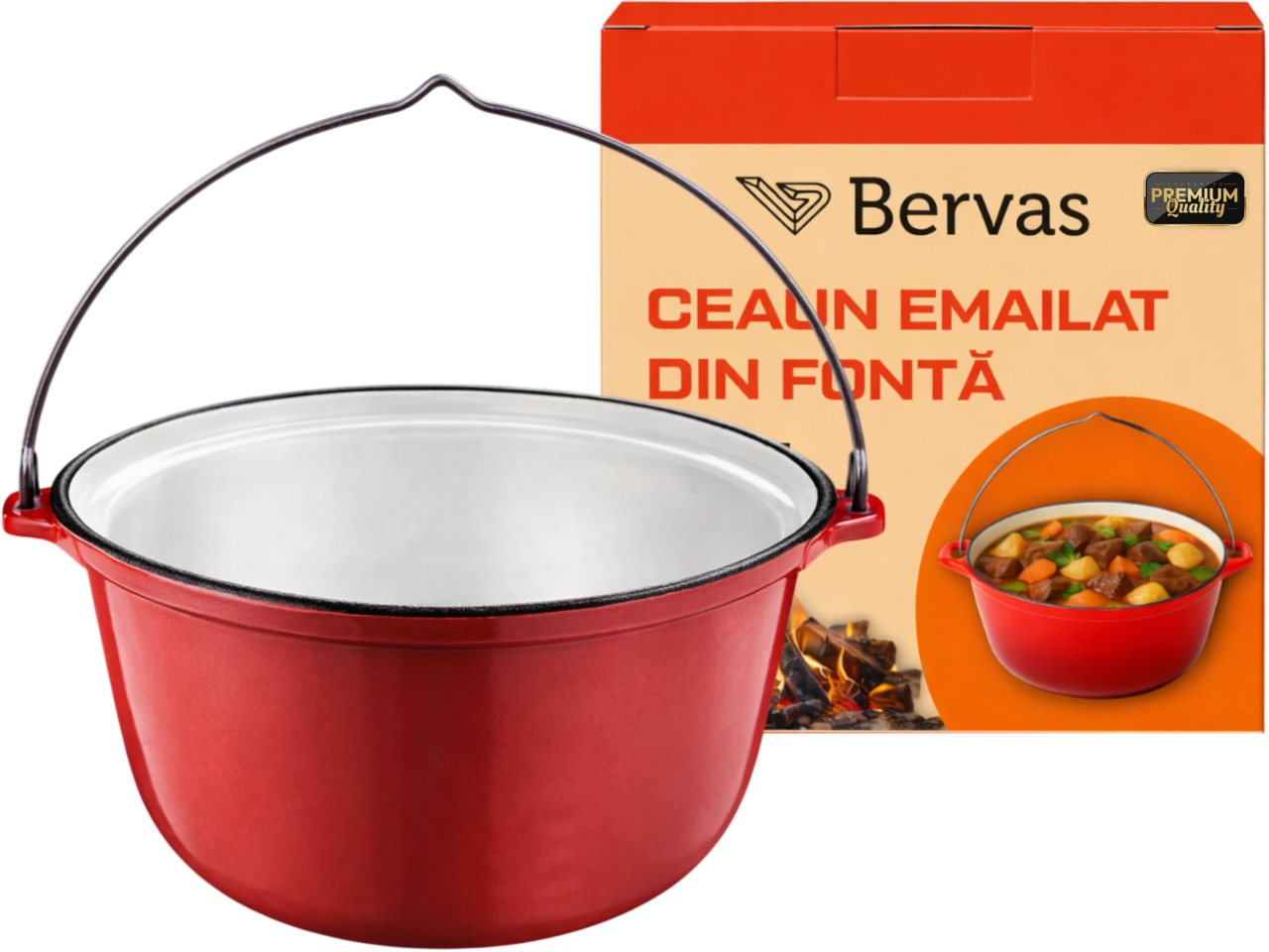 Ceaun Emailat din Fonta Bervas 10.8L