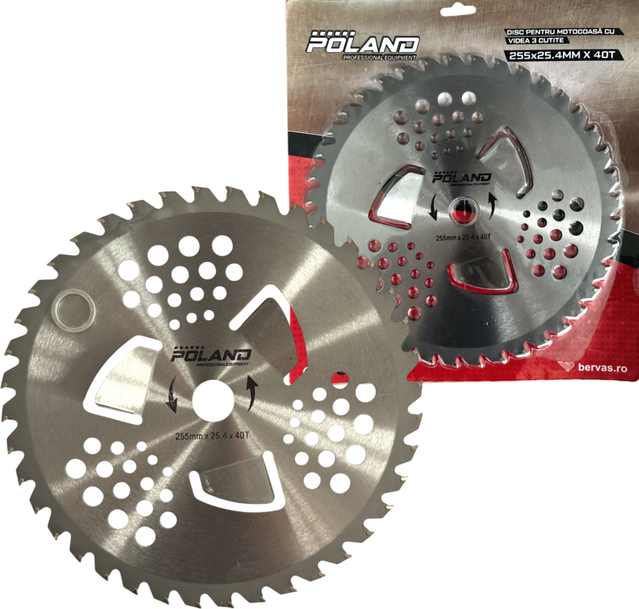 Disc Motocoasa cu Widia 255mm cu Extra 3 Cutite