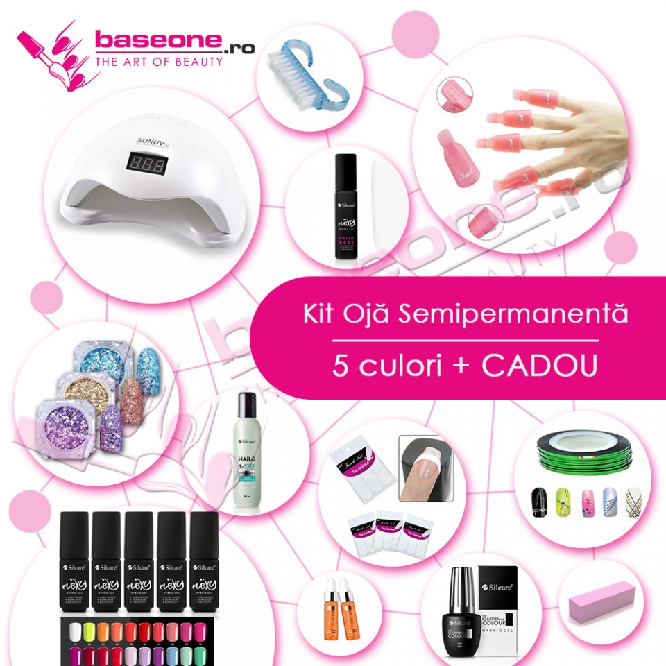 Kit unghii Oja Semipermanenta FLEXY SILCARE#2