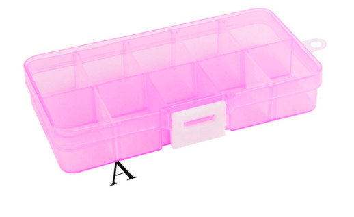 Cutie mica depozitare plastic roz transparent tip A