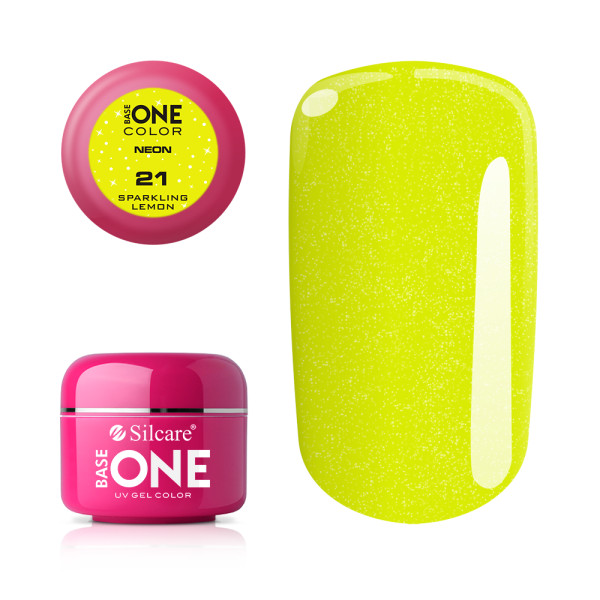 Imagine Gel Uv Color Base One Silcare Neon Sparkling Lemon