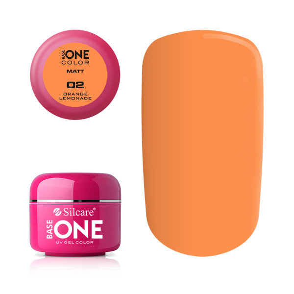 Gel uv Color Base One Silcare Matt Orange Lemonade 02