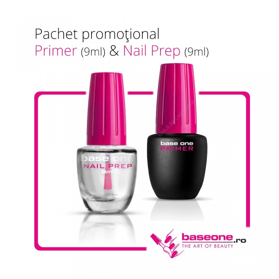 Pachet Promotional Primer Base One 9ml+Nail Prep 9ml