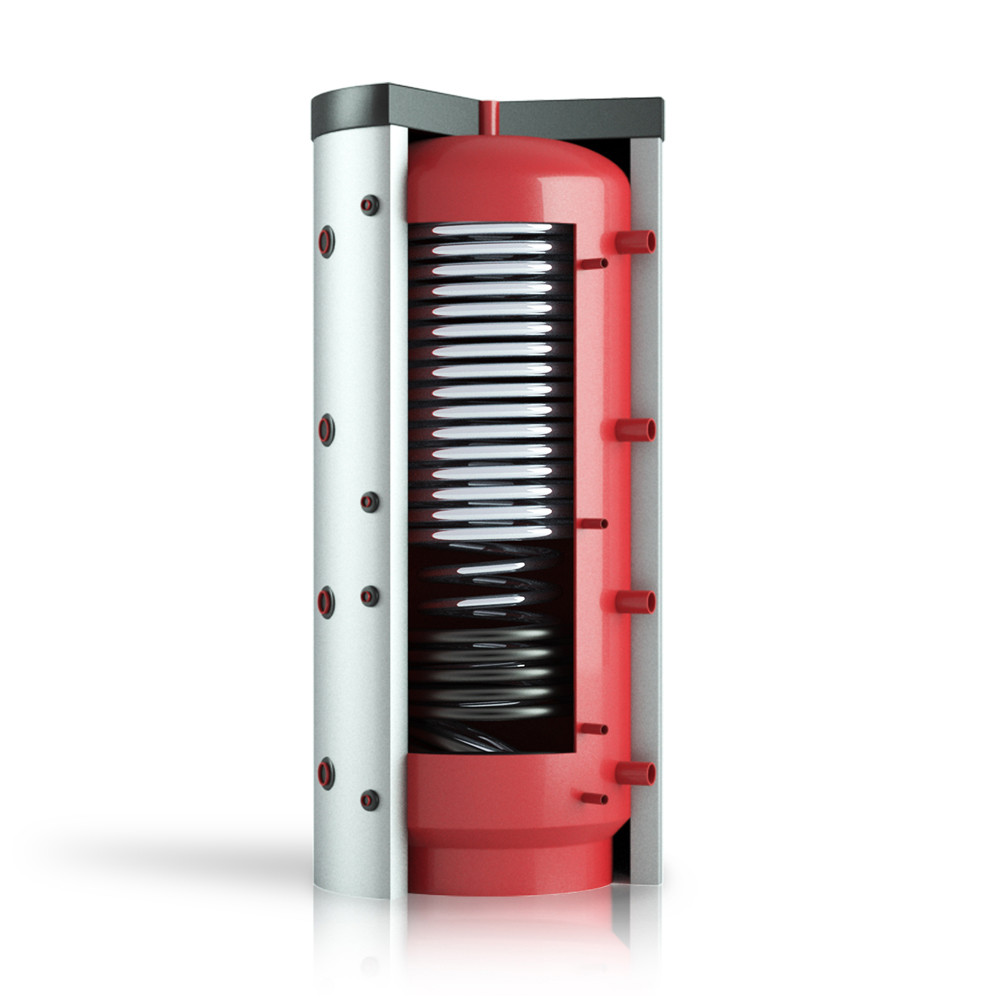 Boiler stativ igienic cu 2 serpentine KOPH VTA1 Solar Plus, serpentina ACM din inox, 400 litri