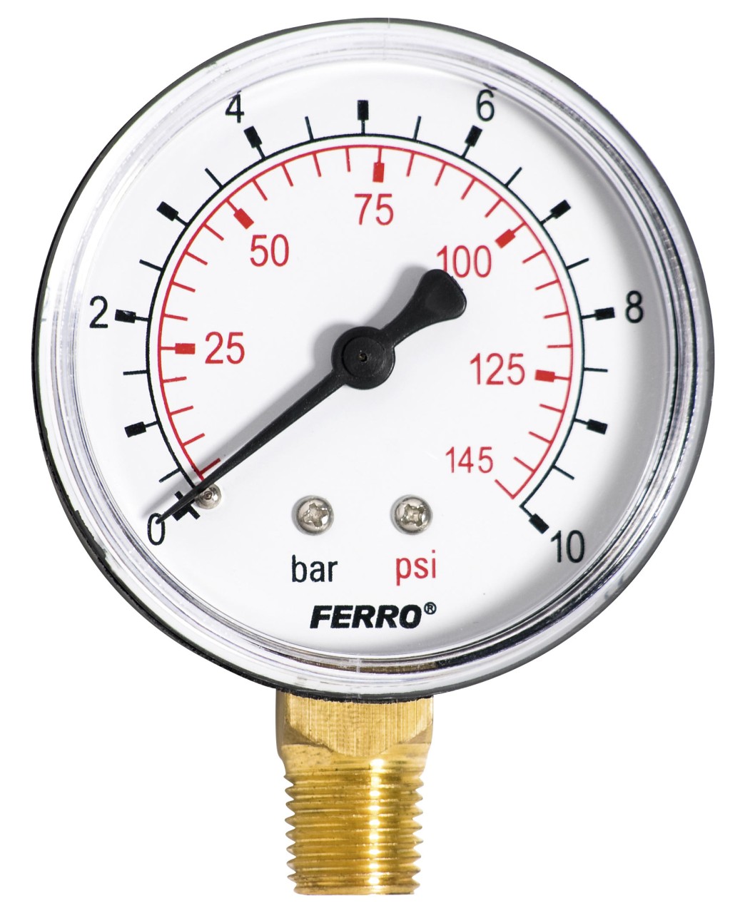 Manometru radial Ferro M6310R, 63 mm, 1/4", 0-10 bar