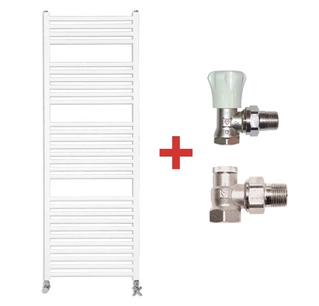 Pachet calorifer (radiator) din aluminiu Fondital Cool, 400/1490 mm, Robineti Tur/Retur Herz 1/2"