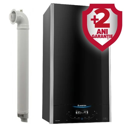 Pachet centrala termica pe gaz/GPL in condensare Ariston ALTEAS ONE+ NET, 24 kW, Wi-fi, Clasa A+, Kit de evacuare inclus + Extragarantie 2 ani