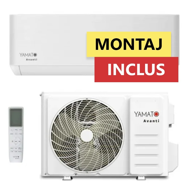 Pachet Montaj Inclus - Aparat de aer conditionat Yamato Avanti YW18T3N Inverter 18.000 BTU, Clasa A++/A+, Wi-Fi incorporat (valabil pentru NEAMT,