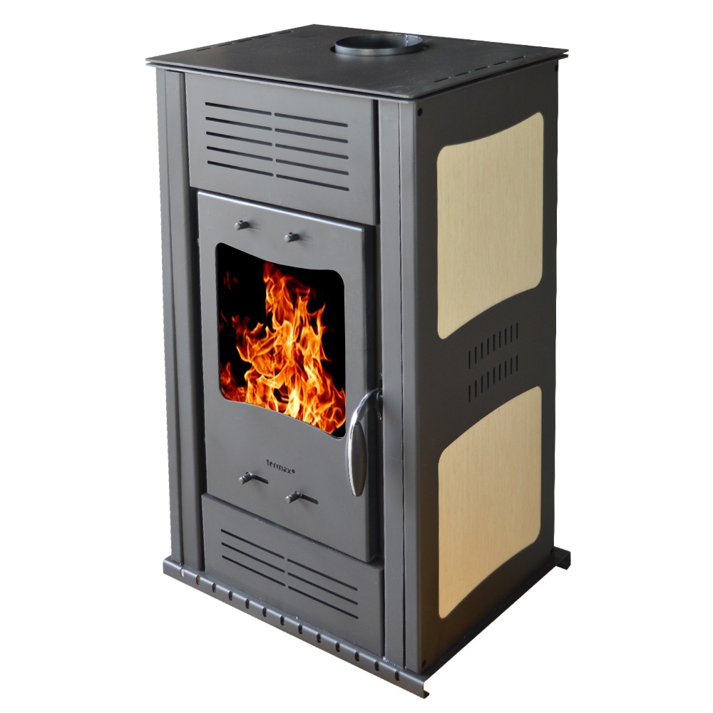 Soba pe lemn Termax Ambra, 9.47 kW, randament 84.32%, 60 m², Bej