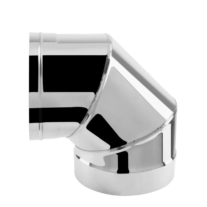 Cot inox izolat DP 90°, Ø120 mm