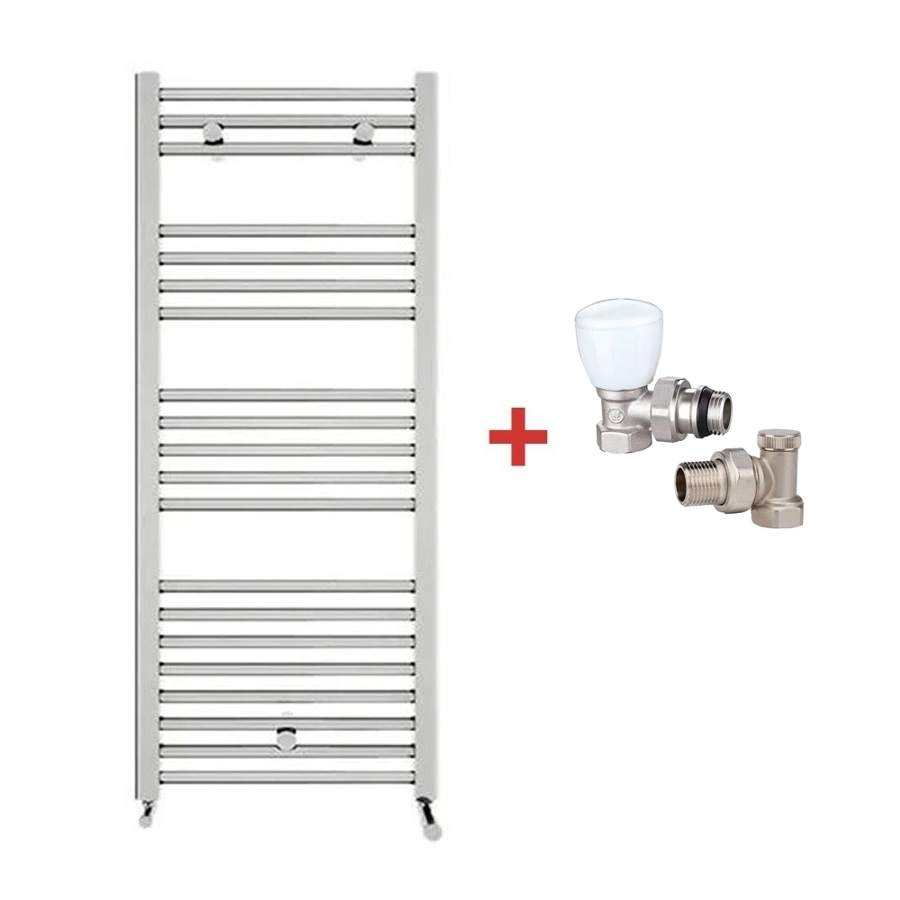 Pachet calorifer (radiator) de baie KOPH, tip scarita, din otel, drept 600/1000 mm, 657 W, Robineti Tur/Retur KOPH 1/2"