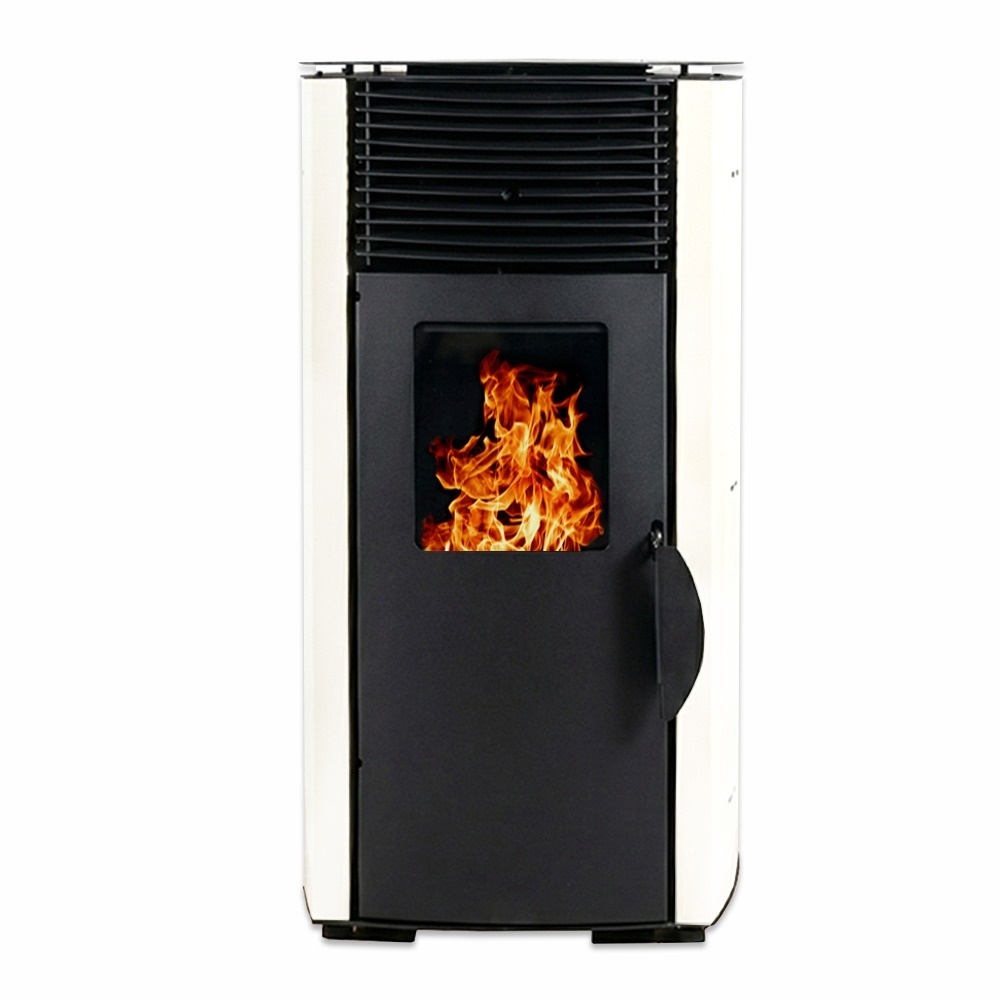Soba pe peleti KOPH PD 10 kW, cu aer cald, buncar peleti 12 kg, 60 mp, Alb