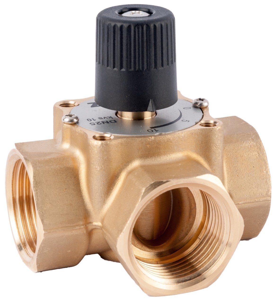 Vana amestec HERZ cu 3 cai, 1 1/2" pentru actionare electrica sau manuala