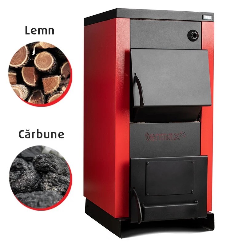 Centrala/Cazan pe lemn Termax 30 kW, cu ardere standard, volum manta apa 90 litri