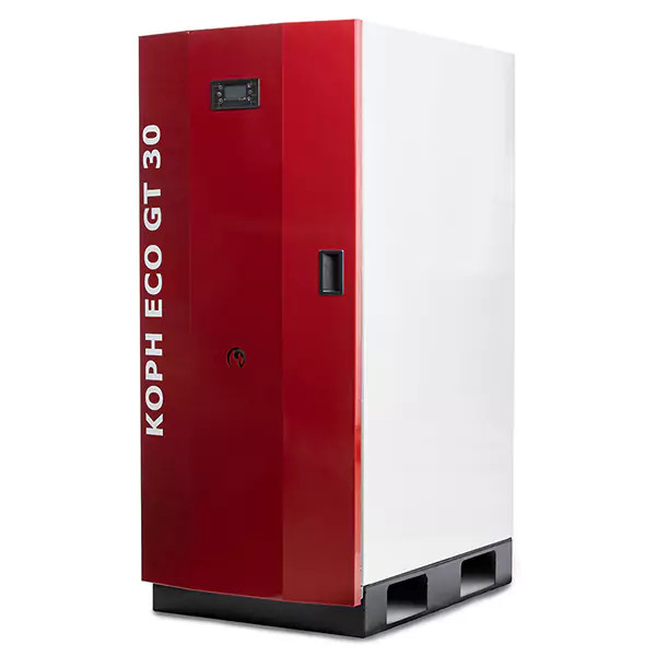 Centrala termica cu peleti KOPH GT 30 kW, pompa de circulatie, vas de expansiune, supapa de siguranta, display electronic