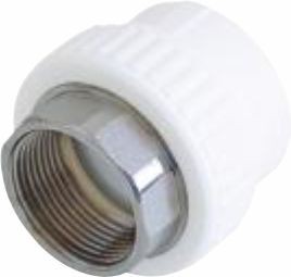 Mufa teava PPR alb, Ø63 - 2 I, filet interior, PN25