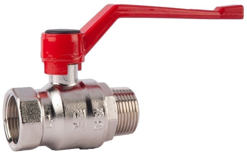 Robinet cu bila HERZ, FI-FE Ø 3/4" nr. 1, PN25, actionare maneta