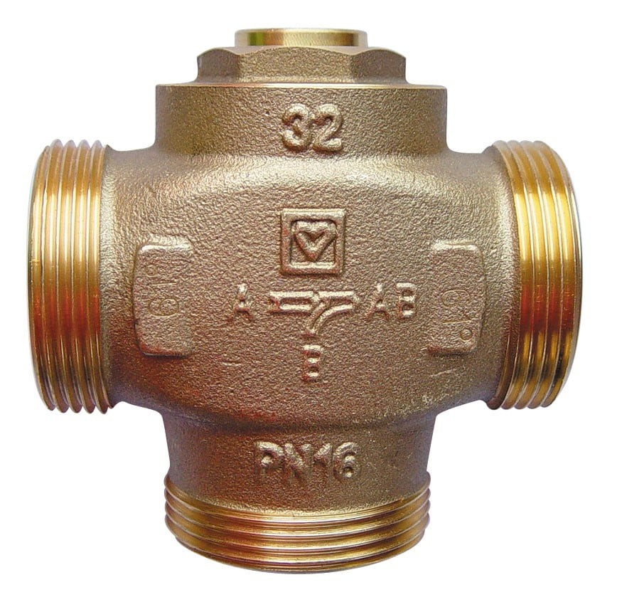 Vana termostatica HERZ Teplomix DN25 , cu 3 cai pentru protectia cazanelor cu functia de inchidere prin bypass