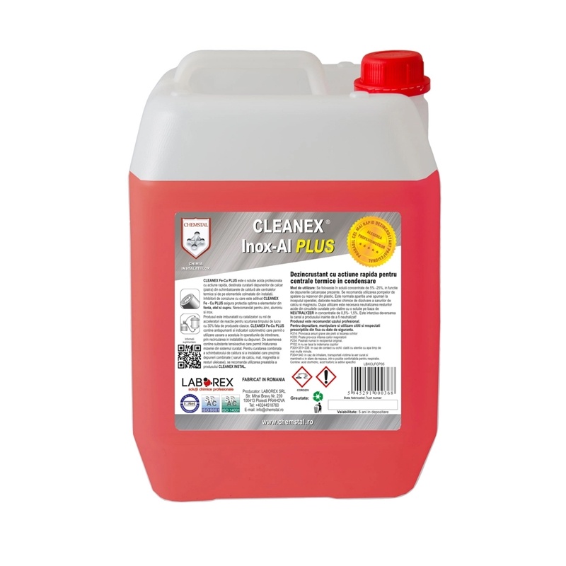 Dezincrustant cu actiune rapida centrale termice cu condensare, Cleanex Inox-al Plus