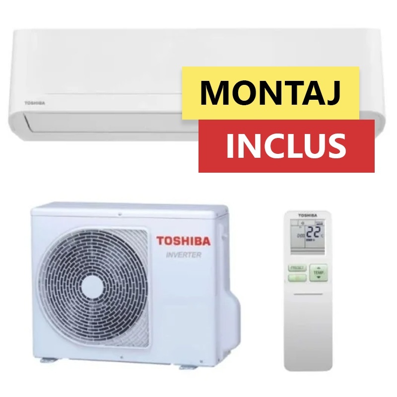 Pachet Montaj Inclus - Aparat de aer conditionat Toshiba Yukai 13000 BTU/h, A++, Ultra Fresh Filter, Low Noise Level, 8°C Heating Mode, Wi-Fi Ready,