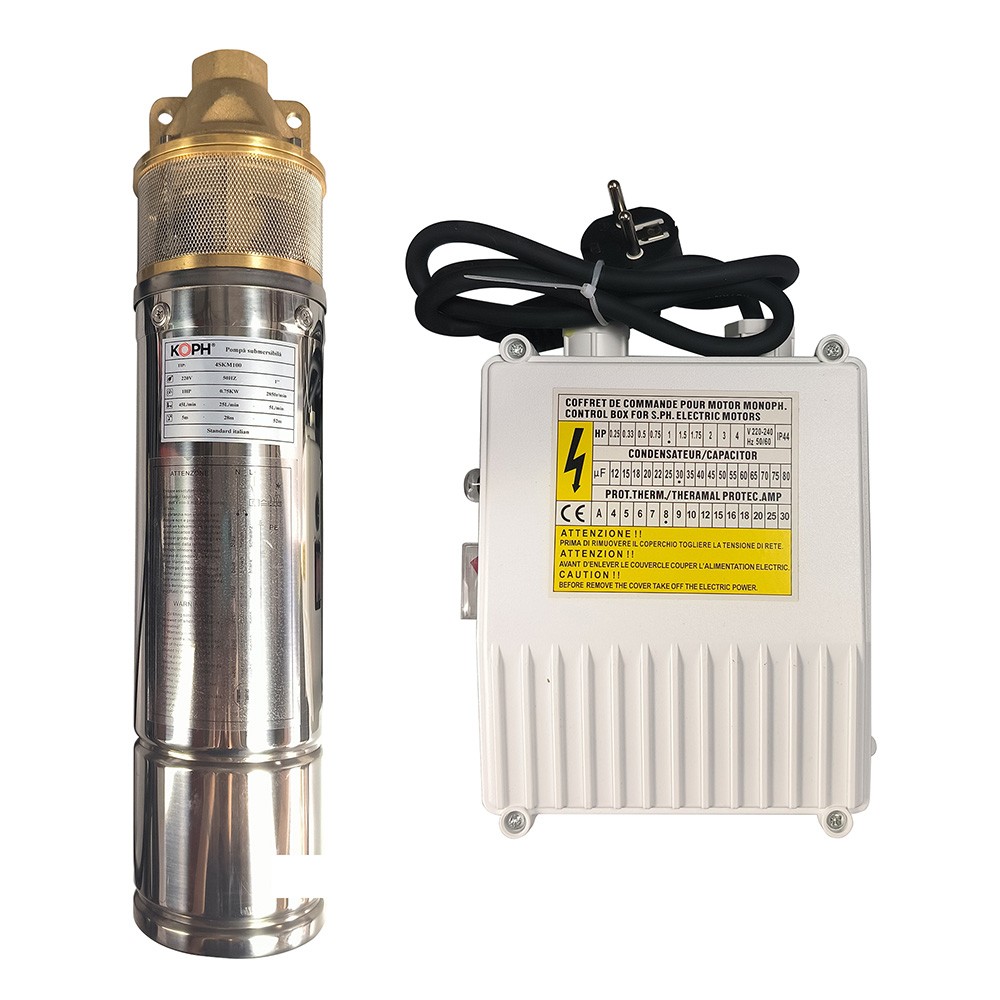 Pompa submersibila KOPH 4SKM200, 1500 W, inaltime refulare 110 m, 2850 RPM, bobinaj cupru, cablu 15 m