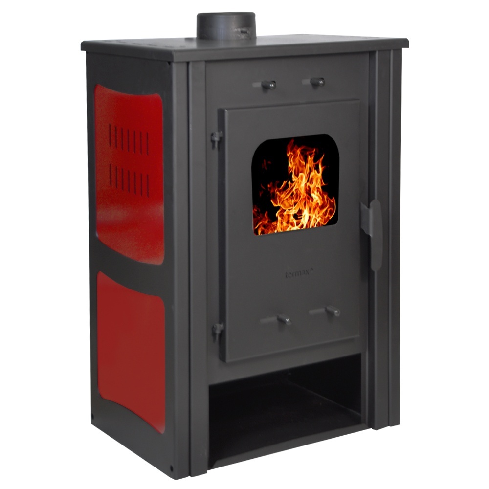 Soba pe lemn Termax Haiduc, 7.02 kW, randament 85.74%, 45 m², Rosu