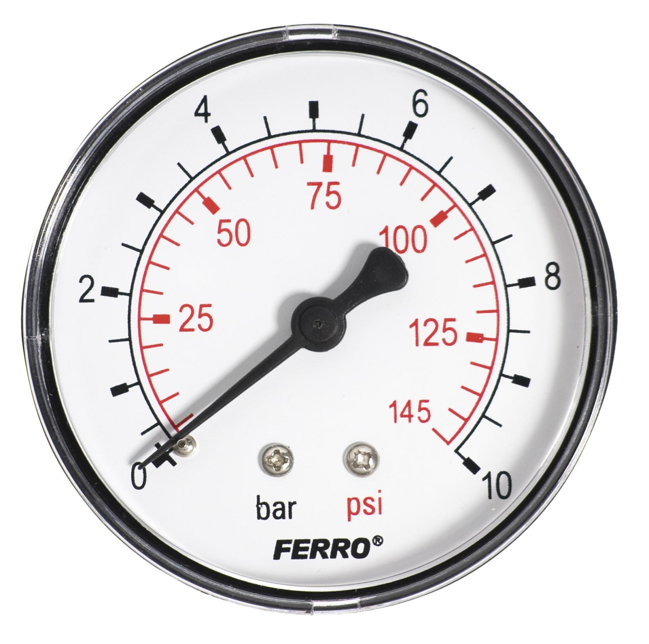 Manometru axial Ferro M6310A, 63 mm, 1/4", 0-10 bar