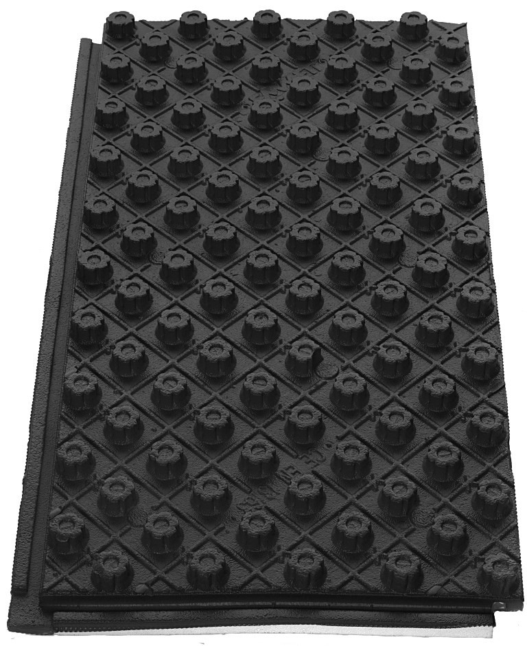 Placa polistiren HERZ pentru pardoseala, 0.50 mp, RUND 35, grosime totala 57 mm