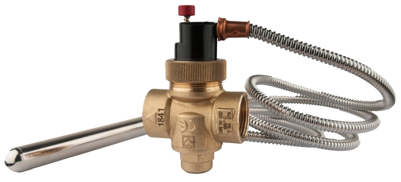 Supapa termica HERZ STS20 FI-FI 3/4" pentru cazane lemne