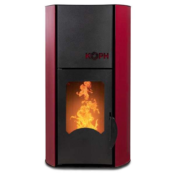 Termosemineu cu peleti KOPH PM 30 kW, 200 mp, buncar peleti 30 kg, diametru cos fum ⌀80 mm, pompa recirculare si vas expansiune incorporate, Bordo