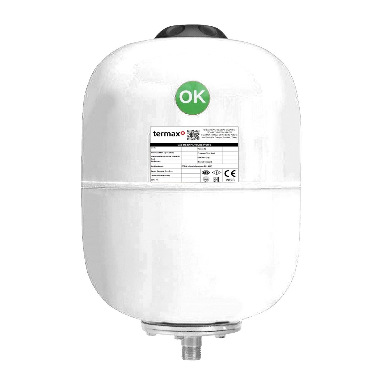 Vas expansiune 18 litri Termax pentru instalatii solare, Ø 260 mm, 1"
