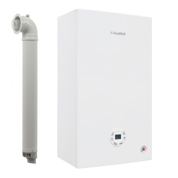 Centrala termica pe gaz/GPL in condensare Fondital Tenerife KC 24 kW, clasa A, vas expansiune 9 litri, Interfata LCD si sistem de autodiagnoza, Kit