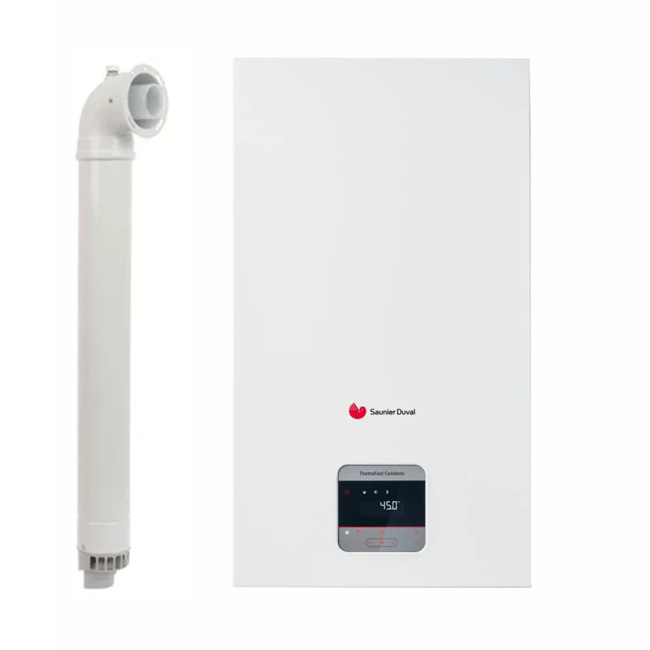 Centrala termica pe gaz/GPL in condensare Saunier Duval ThemaFast Condens 31 kW, debit 14.8 l/min, protectie IPX4D, kit evacuare inclus