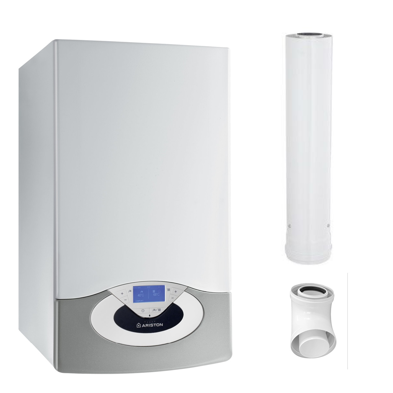 Centrala termica pe gaz in condensare Ariston Genus Premium EVO HP 45 kW, doar incalzire, Kit de evacuare inclus