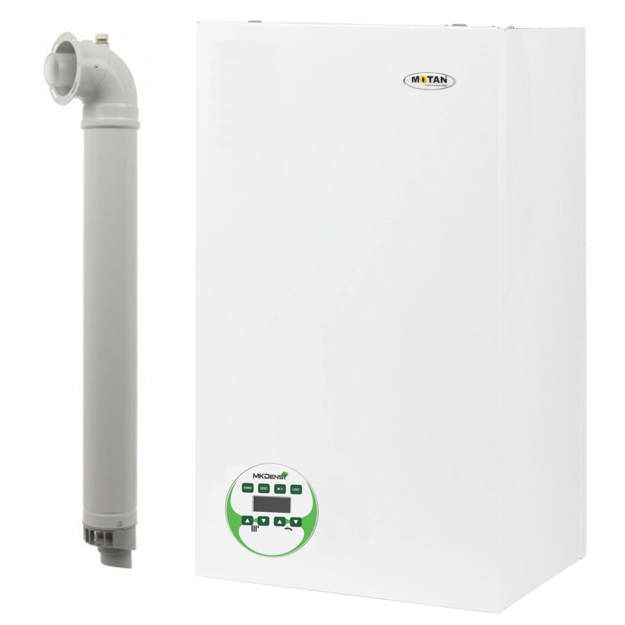 Centrala termica pe gaz in condensare, Motan Mkdens C38GC20-P, 22.5 kW, murala, afisaj LCD, protectie inghet, IP40, schimbator caldura inox,