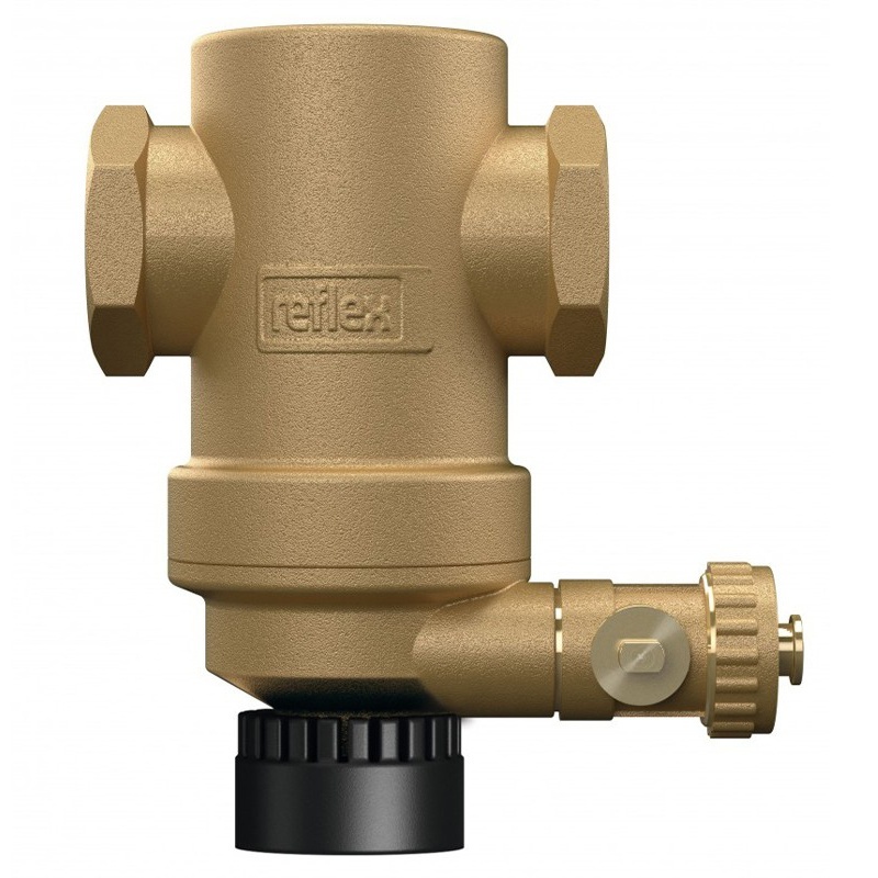Filtru antimagnetita si anti-namol, Reflex Exdirt D 1" M pentru protectie centrale termice cu magnet neodymium detasabil cu montaj orizontal din alama