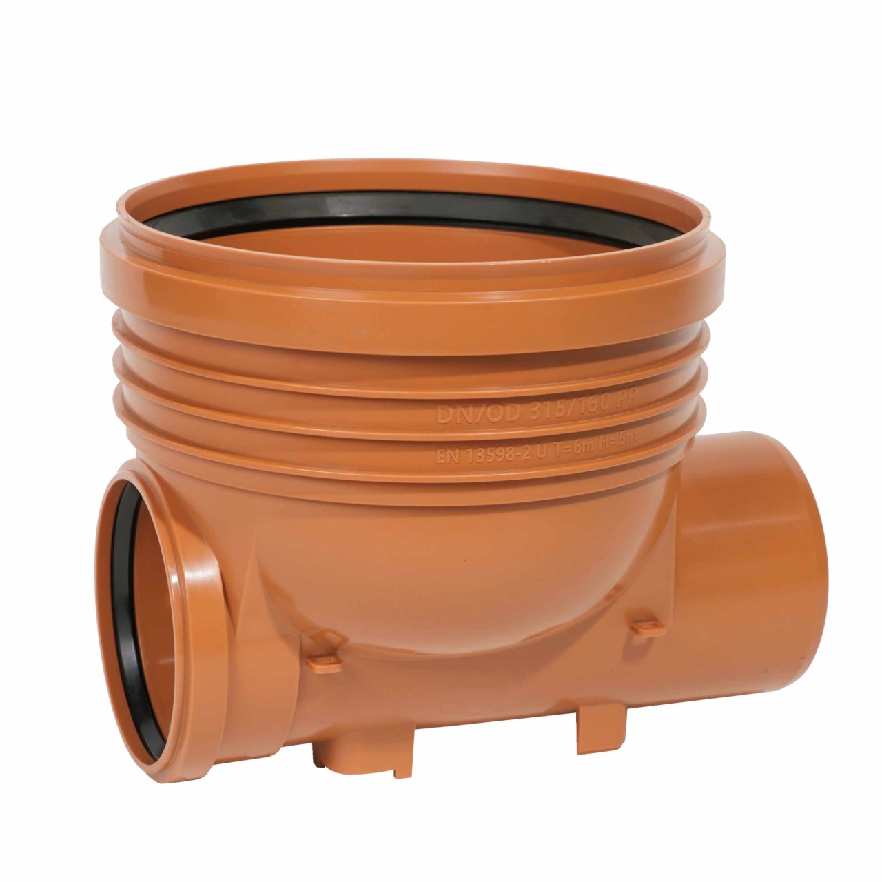 Baza camin canalizare, PP, D 315 mm, cu 1 intrare + 1 iesire, D 160 mm
