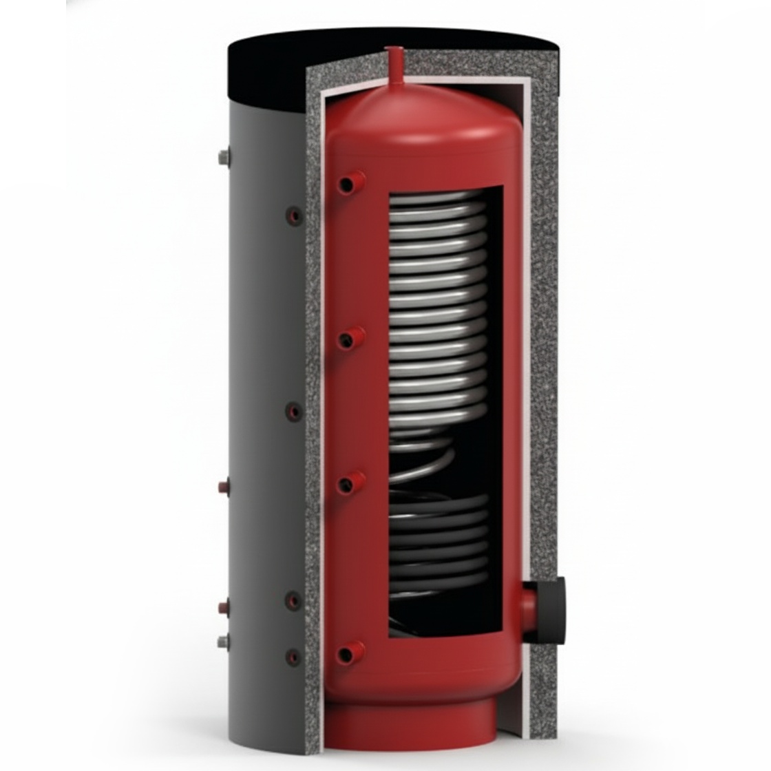 Boiler stativ igienic cu 2 serpentine KOPH VTA1 Solar Plus, serpentina ACM din inox, 400 litri, clasa energetica B