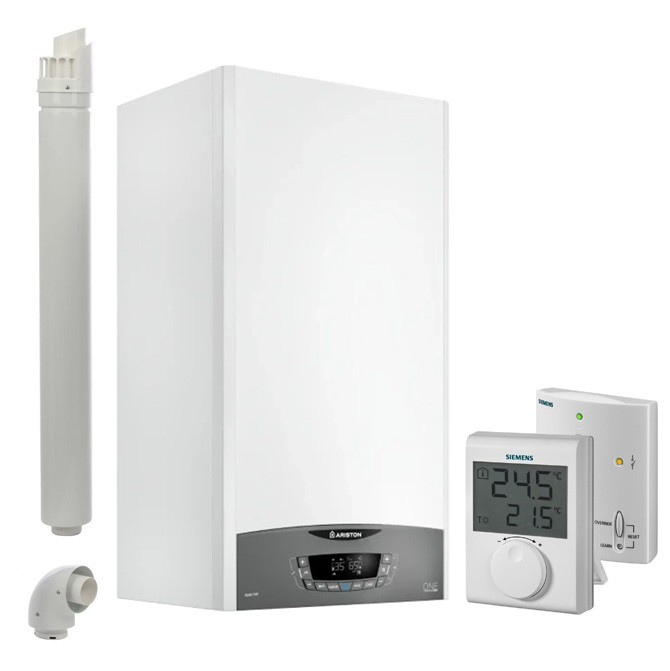 Centrala termica pe gaz/GPL in condensare Ariston Clas One 24 kW, Modul Wi-Fi integrat, Schimbator de caldura XtraTechTM din otel inoxidabil, Clasa