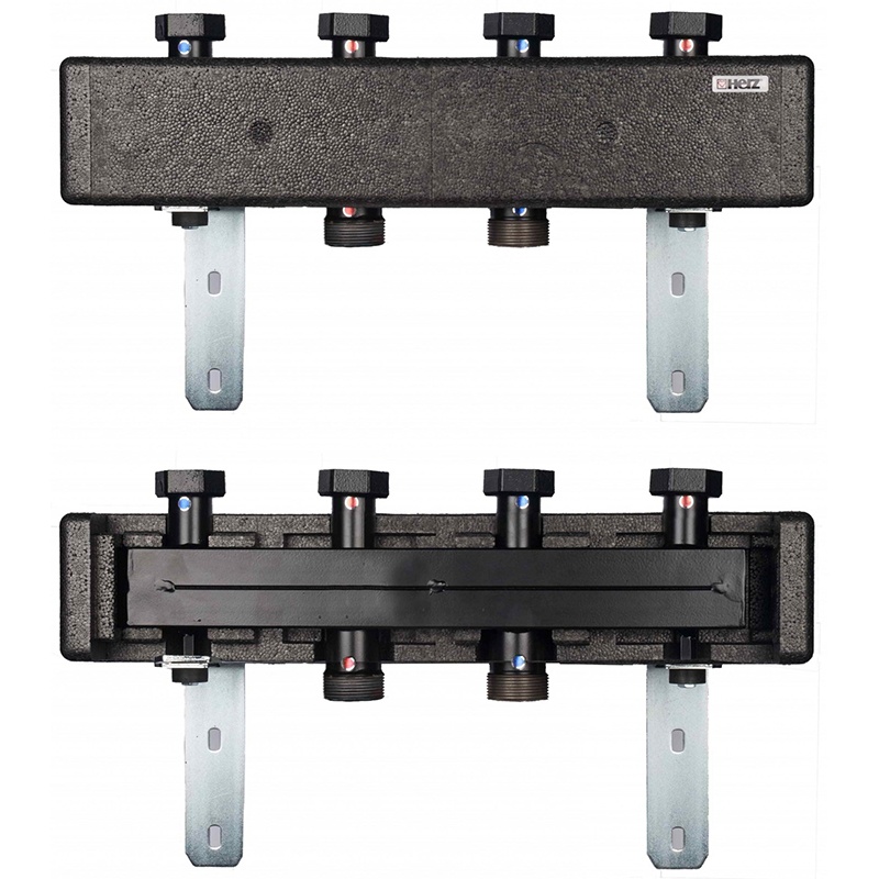 Distribuitor Herz Pumpfix pentru 2 grupuri de pompare, DN25