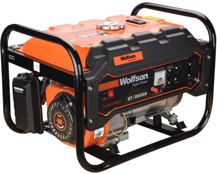 Generator de curent Wolfson GT-3500A, 2600W, 7 CP, stabilizator tensiune AVR, monofazat, autonomie 12 ore