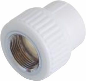 Mufa teava PPR alb, Ø32 - 1 I, filet interior, PN25