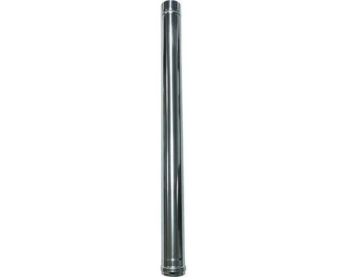 Tub evacuare gaze arse inox perete simplu (SP) P1, Ø80 mm, lungime 1 m, pentru sobe si centrale pe peleti, TSP/80/P1