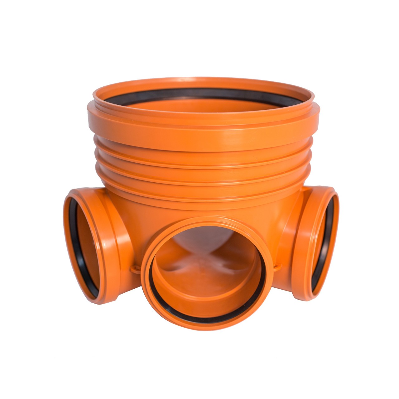 Baza camin canalizare, PP, D 315 mm, cu 3 intrari + 1 iesire, D 160 mm