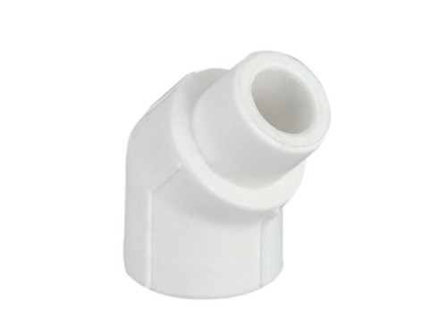 Cot teava PPR alb, Ø 25 mm, MF, 45 grade, PN25