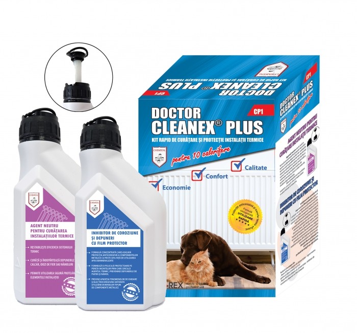 Kit rapid de curatare si protectie instalatii termice Doctor Cleanex Plus