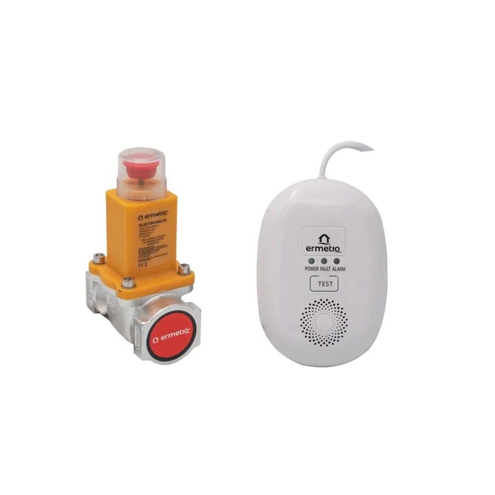 Set detector gaz Everline cu electrovalva 3/4", ELG-QDF/E34
