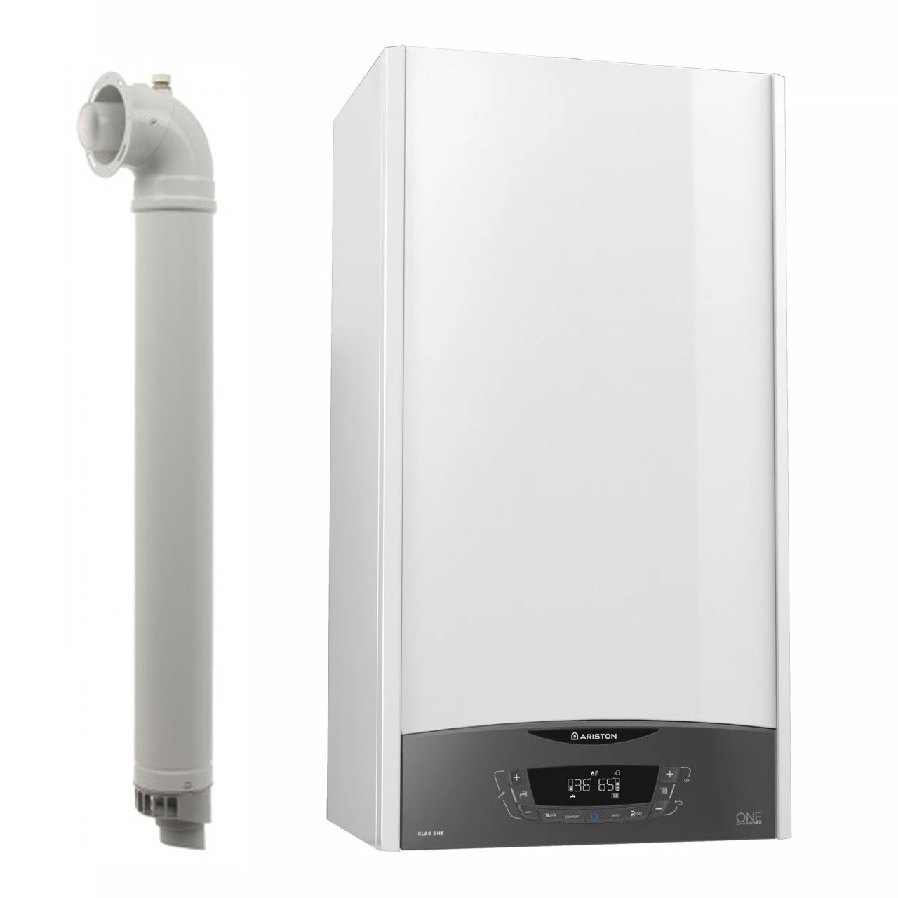 Centrala termica pe gaz/GPL in condensare Ariston Clas One 35 kW, Wi-Fi, incalzire si ACM, Kit evacuare inclus