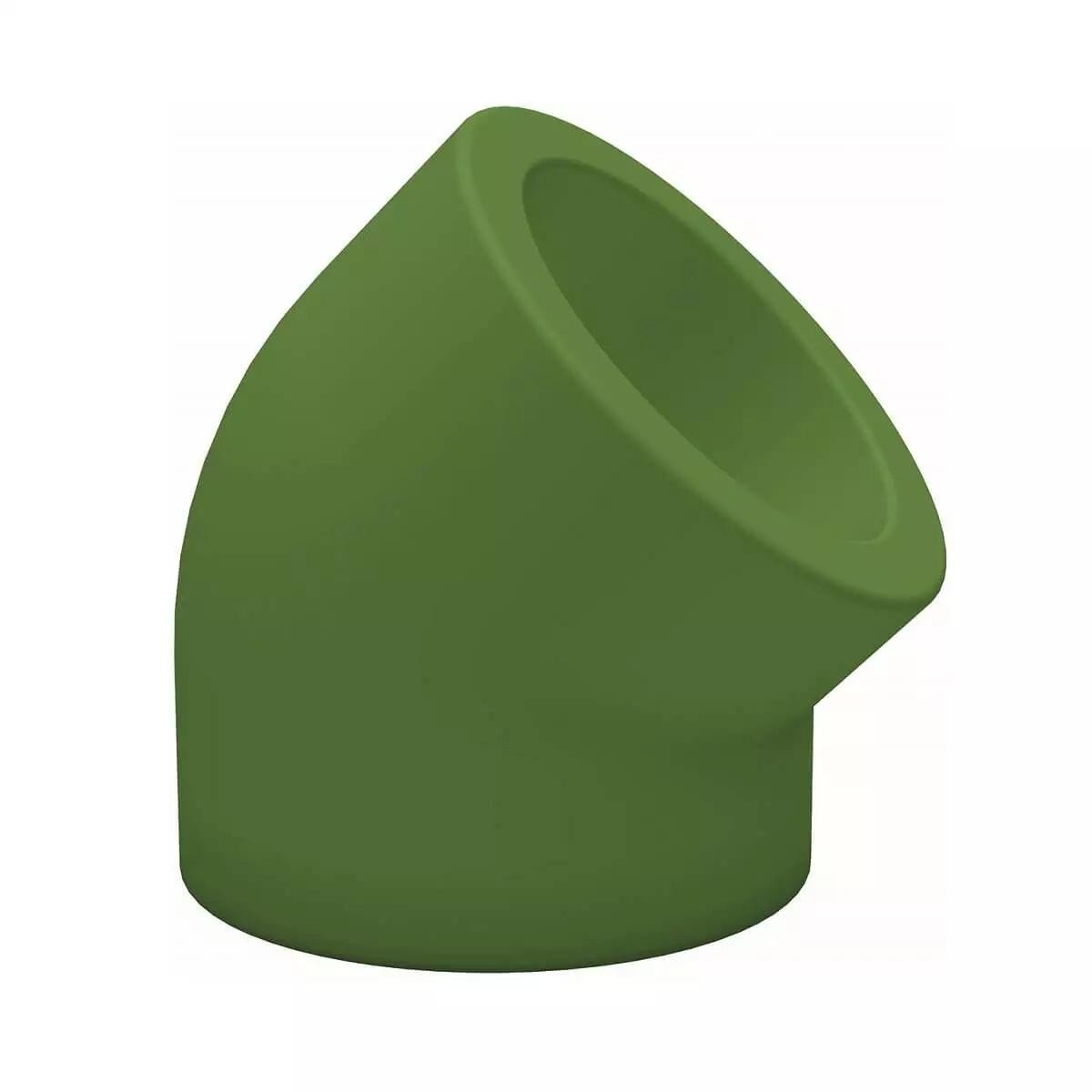 Cot teava PPR, Ø 63 mm, 45 grade, PN25, verde
