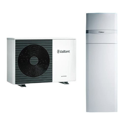 Pachet pompa de caldura Vaillant Unitower aer-apa 5.5 kW, Unitate externa aroTherm VWL55/5 + Unitate interna aroTherm Unitower VW58/5 cu boiler 188